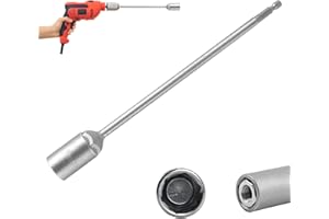 Suevut Manivela extensión 19mm para taladro inalámbrico, 25cm, para gatos de caravana y autocaravana, acero cromo vanadio