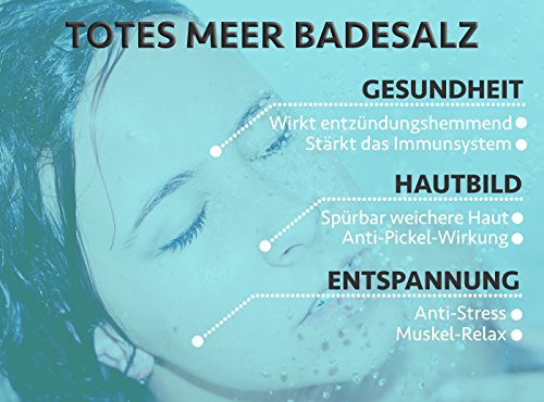CareElite Totes Meer Badesalz Geschenkset 600 g Totes Meersalz als natürlicher Badezusatz im wiederverwendbaren Einmach-Glas 100% plastikfrei mit wohltuendem Pfefferminz-Duft fürs Bad - 5