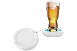 Mavis Laven Ultrasonic Beer Foamer，Beer Bubbler 110KHZ Beer Aerator Portable 3.7V 1800mah Lithium Battery Release Beer Bubbles for Better Tasting Beer in family gatherings,business meetings,bars,etc.