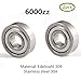 Produktbild 6000Z S6000 6000ZZ lager 304 Edelstahl Rillenlager Miniaturlagern Motoren 10x26x8mm ball bearing for motor 2-Pcs