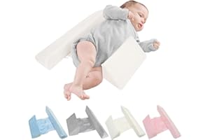 BUNIQ Almohada De Posicionamiento para Bebé, Almohada para Dormir De Lado, Protege La Columna Vertebral del Bebé, Reconforta Y Acompaña Al Bebé para Que Duerma Fácilmente,White