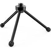 FIFINE Kaymaz Kau&ccedil;uk Ayaklı Masa&uuml;st&uuml; Mikrofonu i&ccedil;in Tripod Standı, Sağlam Metal Yapı, Oyun, Podcasting, Toplantılar, Sohbet i