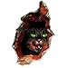 Produktbild WEIAN Kreative 3D Stereo Wand Aufkleber Wandbild Aufkleber schwarze Katze Halloween Monster Hintergrund Tapete Schlafzimmer Wohnzimmer Sofa WC Perspektive HD Aufkleber Wandsticker Green pigment , C