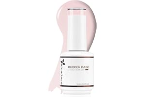 Nicedeco Base Rubber para Uñas Esmaltes Semipermanentes en Gel Base de Caucho UV/LED Soak-Off Colores Vibrantes y Duraderos 15ML 24