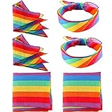 6PCS Gay Pride Kostüm Zubehör Rainbow Flag Paint Bunte LGBT Parade viel