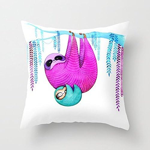 Autumn Coming Sloths Throw Pillow By Annya Kaifor Your Home