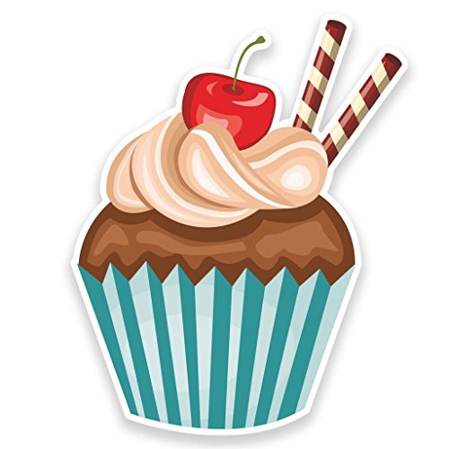 2 x Cupcake Vinyl Aufkleber Aufkleber Laptop Reise Gepäck Auto Ipad Schild Fun # 9267 - 10cm/100mm Wide