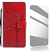Produktbild Motorola Moto C Plus Hülle, Thrion Lederhülle Handyhülle mit [Frei Schutzfolie], Premium PU Tasche Leder Flip Case Cover Schutzhülle für Motorola Moto C Plus - Rot