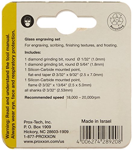 Proxxon Werkzeugsatz für Glasbearbeitung 4-teilig, 1 Stück, grün, 28920 - 2