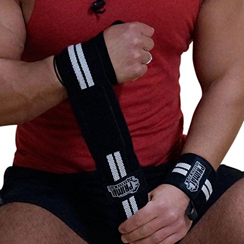Handgelenkbandage (2er Set) – Wrist Wraps (54cm) für Fitness, Kraftsport, Bodybuilding, CrossFit Training – Bandage für Handgelenk-Stabilität beim Sport - 8