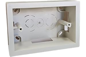 VIDOELETTRONICA 1 Pezzo Scatola esterna 503 Cassetta da parete 3 moduli 3 posti bianco per prese elettriche compatibile con tutte le serie civili (1)