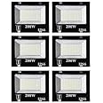 Desidiya® 200 Watt Ultra Thin Slim IP66 LED Flood Light Cool White Waterproof Outdoor Light 200W (Pack of 6)