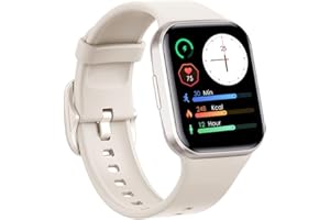 WalkerFit Smartwatch für Damen Herren, 1,7" Touchscreen Fitnessuhr, Herzfrequenz/Schlaf/Blutsauerstoff Monitor Fitness Smart Watch, wasserdichte Schrittzähler Kompatibel mit Android/iOS, Weiß