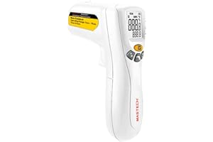Termómetro infrarrojo digital con 2 funciones, medición temperatura sin contacto (entre 32º-42º) y medición de la temperatura