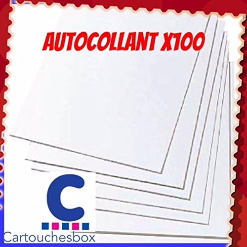 100 Sheets A4 adhesive paper; Self-Adhesive Labels 210 x 297 mm – White