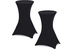 IDMarket - Set di 2 coperture nere per tavolo pieghevole alto 105 CM