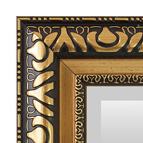 Prachtvoller Wandspiegel Flurspiegel Garderobenspiegel Frisierspiegel Spiegel mit Facettenschliff und Verzierungen 140x60cm – Gold - 3