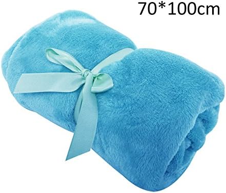 Greencolourful Solid Color Soft Throw Blanket Warm Coral Plaid Blankets Travel Flannel Sofa(70 * 100cm)