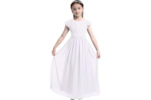 Aislor Elegante Vestido Largo para Niñas Princesa sin Mangas de Gasa Vestido de Boda Dama de Honor Infantil Vestido de Fiesta Ceremonia Traje de Gala Noche