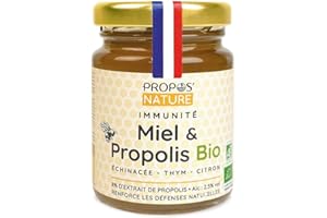MÉLANGE IMMUNITÉ MIEL & PROPOLIS - 125g - Certifié BIO - Sans colorant ni conservateur - 100% naturel - PROPOS'NATURE