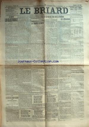 BRIARD (LE) [No 26] du 09/04/1913 - UNE LOI ELECTORALE PAR X. - LES CONSEILS DE GUERRE PAR CH. BOUTET - LE SERVICE DE TROIS ANS PAR CH. CIDE - LE PROBLEME DE LA MOTOCULTURE PAR PAUL BERNARD - LE DROIT DE VOTE POUR LES FEMMES - LA FIANCEE DE JEAN-CLAUDE - L'ECOLE DE LA HAIE AUX FLEURS PAR JULES MARY.