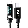 Mcdodo CA-8810 Digital Display 36W Type-C to Lightning Data Cable – 1.2m, Black