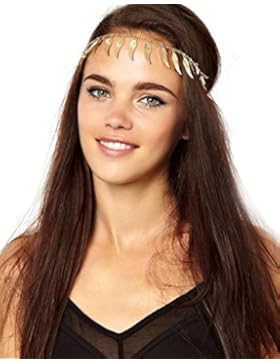 Gudeke Frauen Mädchen Böhmen Angel Wings Engel Flügel Quaste Metall Kette Band Stirnbänder Haarband