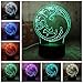 Produktbild Game Of Thrones Haus Von Targaryen Ein Lied Von Eis Und Feuer Acryl 3D Nachtlicht Usb Tischlampe Wohnkultur Weihnachtsgeschenk-Berühren Sie