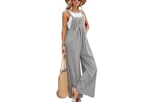 GENERIC SaiDeng Damen Latzhose – Oversize Baggy Jumpsuit, Bequeme Trägerhose, Loose Fit Overall, Casual Sommerhose mit Trägern