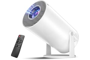 FINADE Mini proiettore portatile 4K 1080P, WiFi 5 Bluetooth 5.1, rotazione a 270°, correzione trapezoidale automatica, compatibile con HDMI, USB, Wi-Fi e TV Stick