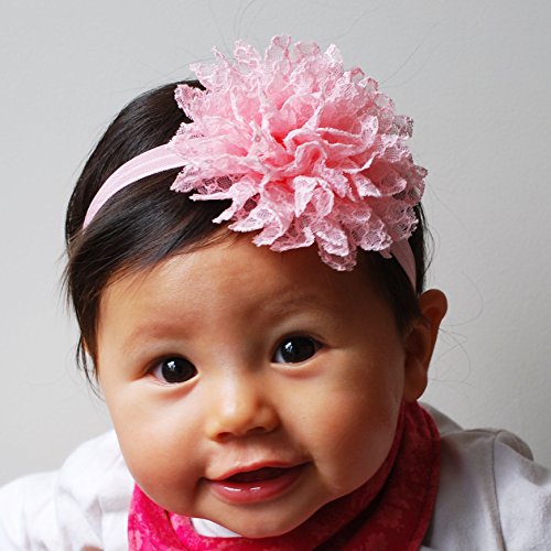 Flower Headbands Baby Headbands Kids Hair Accessories Flower Hair Bands White Blue Pink Hairbands Girls Hair Accessories Baby Head Bands Alice Bands Lace Headbands Baby Girl Headbands