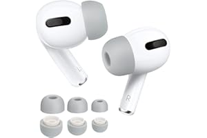 YIEJOYA Ear Pads für AirPods Pro, Memory Foam Tips Anti-Rutsch-Ohrstöpsel Ersatz, Geräuschreduzierung, weiche Ohrhörer Tips für AirPods Pro, 3 Paar (S/M/L Grau)