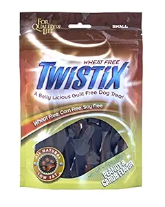 Twistix Peanut & Carob Dog Treats, Small, 156 Gram (Pack of 3)
