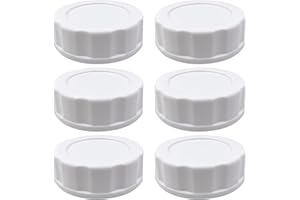 AJUNLKVDR 6 tappi per biberon, per biberon, colore bianco, diametro interno 50 mm, diametro esterno 60 mm