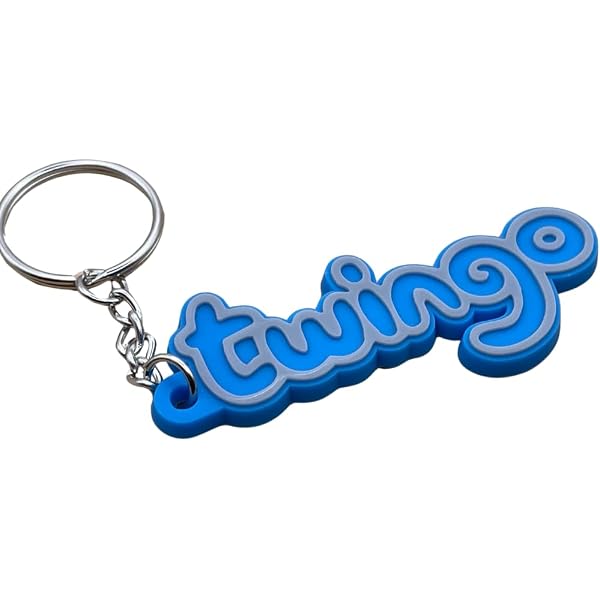 Porte-clés Twingo PVC Souple Monogramme Logo Coffre Violet - Accessoire Voiture Original