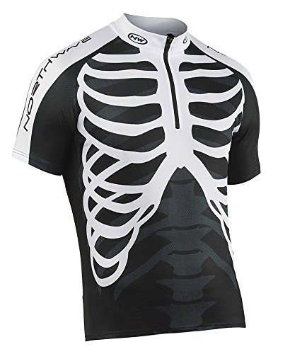 Northwave Skeleton Fahrrad Trikot kurz schwarz/weiß 2016