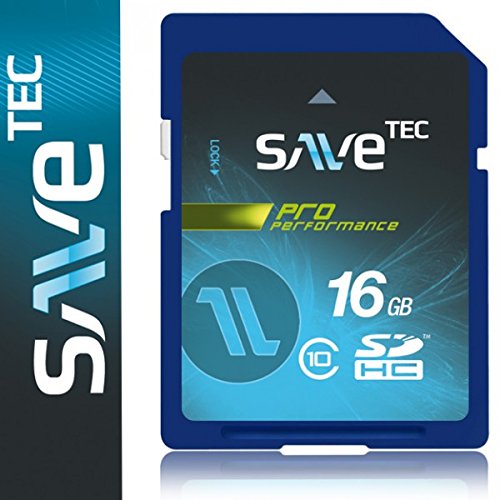 Savetec Speicherkarte 16 GB SDHC UHS-1 Ultra bis zu 18MB/s Class 10 für für Notebook PC Video Camcorder Chip Hersteller Samsung