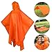 Produktbild Regenponcho, Tronisky 3-in-1 Multifunktional Regencape Wasserdichter Regenmantel Regen Ponchos Damen und Herren Regenjacke Raincoat für Wandern, Fahrrad, Camping Outdoor-Aktivitäten - Orange