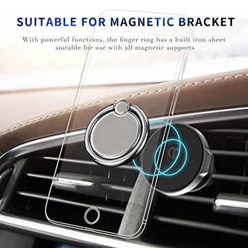 Meidom Smartphone Fingerhalterung 360Â° drehbarer Ringhalter Auto Finger-Halter Finger-Halterung Fitness Halterung Hand Handy Ring fÃ¼r Apple iPhone,Samsung,Huawei,Sony, iPad-Schwarz