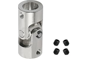 Ohamtes 1Pcs shaft diameter 12mm to 12mm universal coupling Rotatable universal steering shaft U-joint coupler