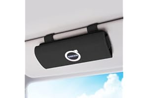 XWSBUDE Auto Brillenhalter, für Volvo XC90 XC70 XC60 XC40 V90 V70 V60 V40 Sonnenblende Sonnenbrillen Brillenaufhänger Brillenetui Brillenhalter Aufbewahrungsbox,C