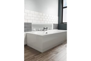 WENTWORTH BATHROOMS JT Pickfords | MDF White High Gloss 1700mm Bath Front Panel & Plinth