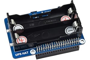 COOLWELL UPS HAT for Raspberry Pi Series Boards Support 5V Uninterruptible Power Supply Charge and Power Output at The Same Time Real Time Monitoring