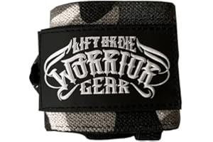 WARRIOR POWERLIFTING GEAR Bandes Poignets 50 cm Pro Camouflage - Bande Poignet Musculation - Bande Fitness - Bande de Poignet Powerlifting