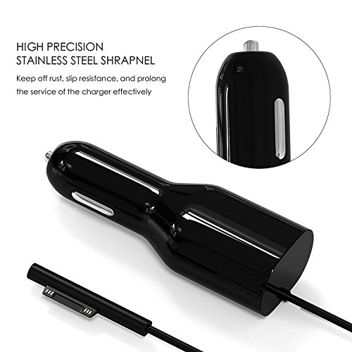 GOOQ Magnetische Saug-Schnittstelle Auto-Ladegerät für Tiny Fahrzeug mit 5-Terminal-IC für Surface Book Tablet - 4