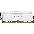 Crucial Ballistix BL2K16G32C16U4W 3200 MHz, DDR4, DRAM, Desktop Gaming Memory Kit, 32GB (16GB x2), CL16, White