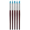53ARTS Clay Sculpting Tool 5 Size Rubber Tip Silicon Brushes Pottery Clay Pen Shaping Carving Tools