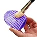2 PCS Silicone Makeup Cosmetic Brush Finger Glove Hand Cleaner Cleaning Washing Pad Mat Tools Purple