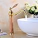 Produktbild SADASD Wasserhahn europäischen Antike Einzigen Griff Marmor Gold Basin Hahn Plus Hohe Retro Bronze natürliche Jade Wasserhahn Titan