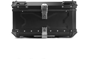 Cachpib 100L Motorbike Top Case, Aluminum Waterproof Top Box for Motorcycle Luggage Box with Security Lock, Motorcycle Helmet Luggage Storage Rear Tour Box